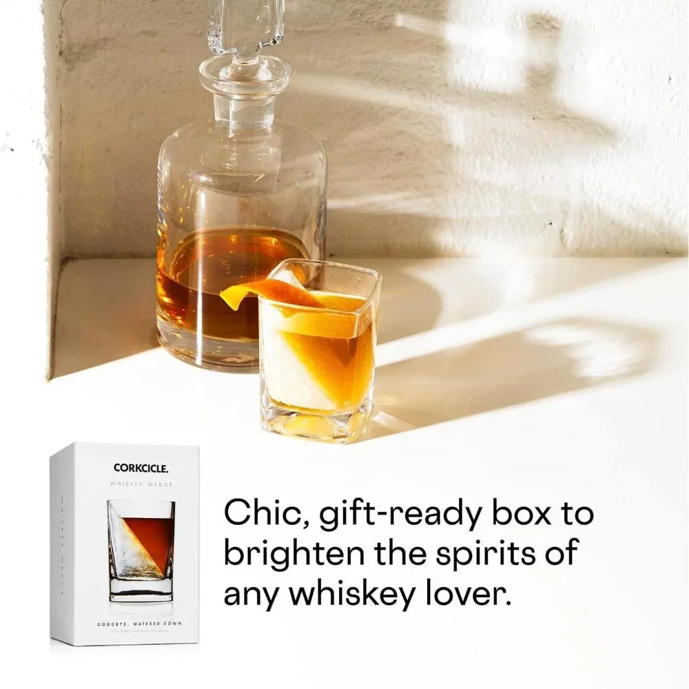Corkcicle Whiskey Wedge Ice Wedge Whiskey Glass